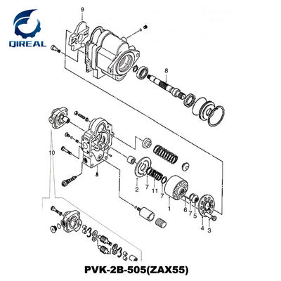 PVK-2B-505 Hydraulic Pump Repair Kits Piston Pump Parts For ZX55 Excavator