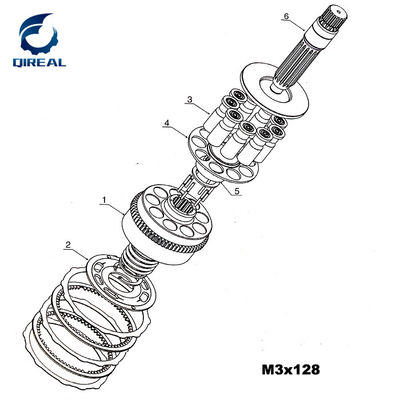 M3X128 M3X530 M5X80 M5X180 Hydraulic Swing Motor Parts