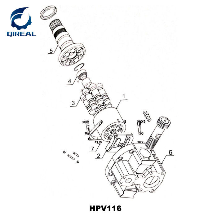 PVK-2B-505 Hydraulic Pump Repair Kits Piston Pump Parts For ZX55 Excavator