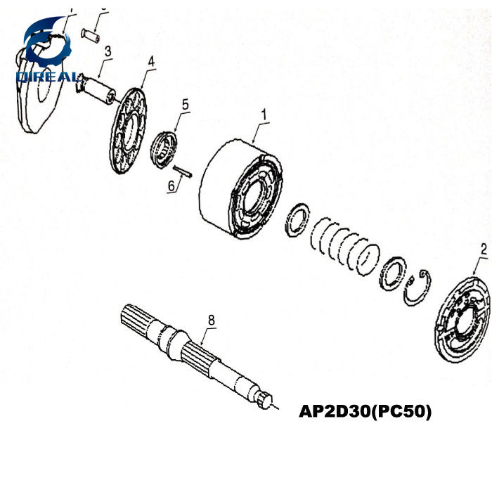 Excavator AP2D21 EX35 S50W-3 REXROTH Hydraulic Pump Spare Parts