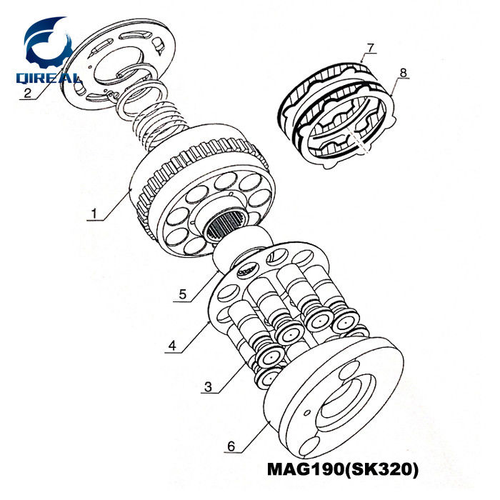 MAG340-III Travel Motor Hydraulic Parts for SK200-6 Excavator
