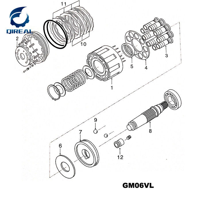 TM07VA Excavator Final Drive Track Motor Parts